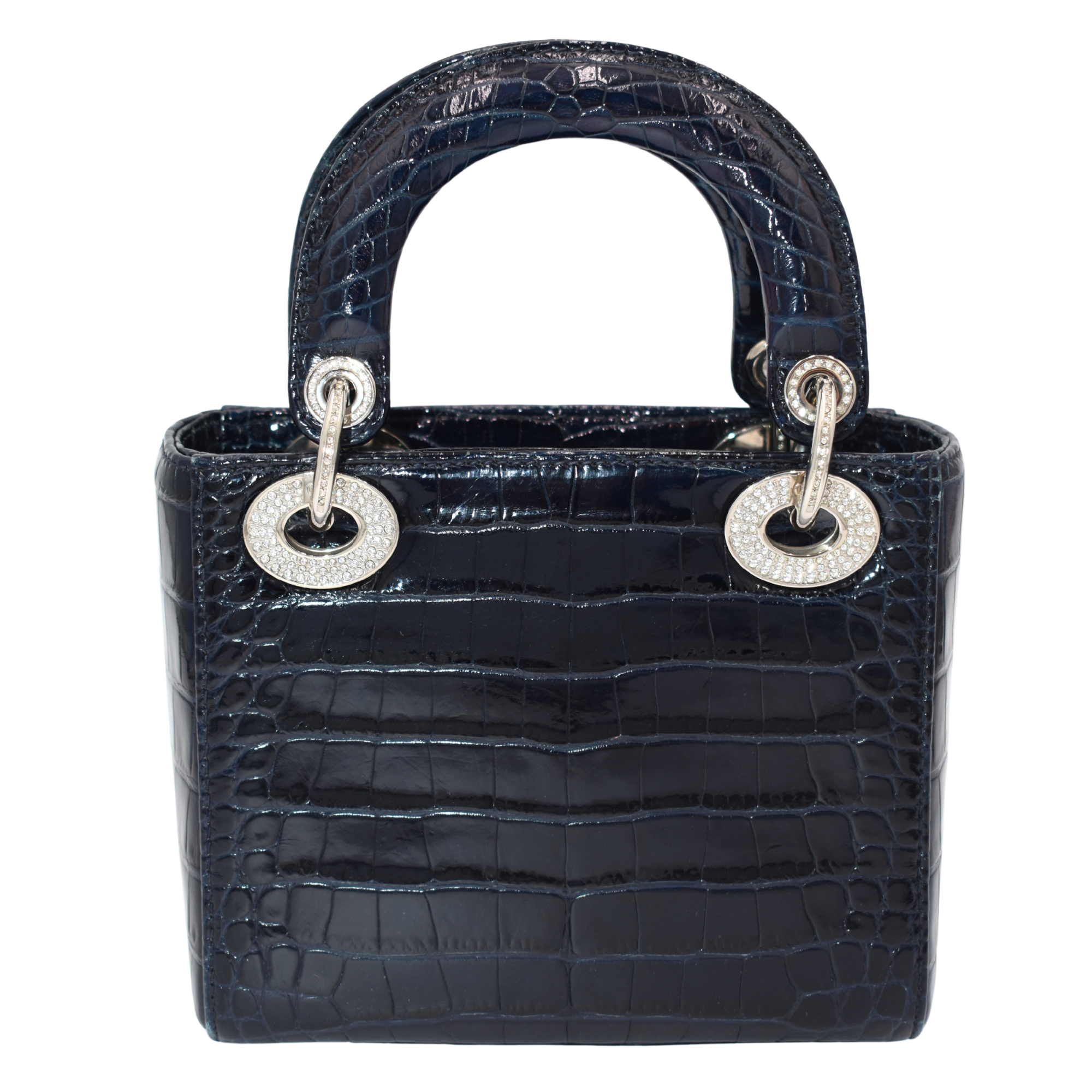 Navy Alligator Lady Dior with Crystals