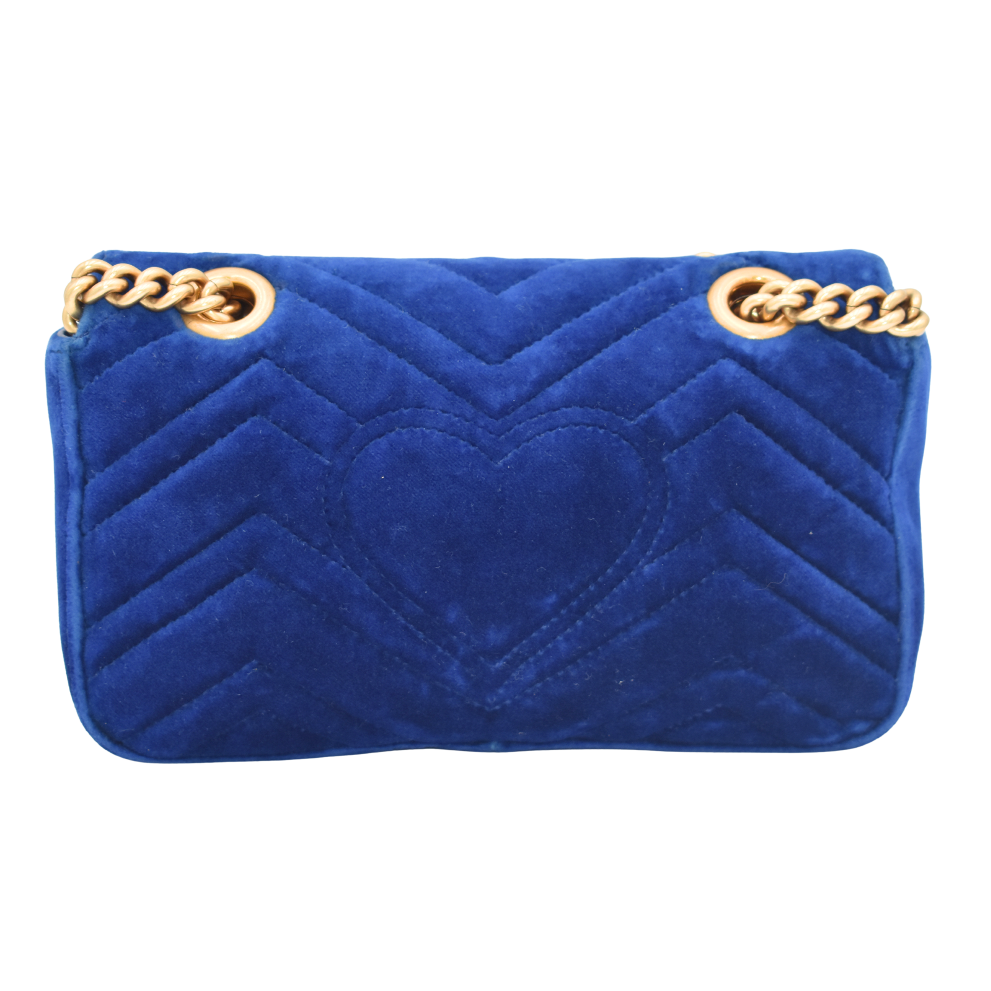 Blue Velvet Small Marmont Bag