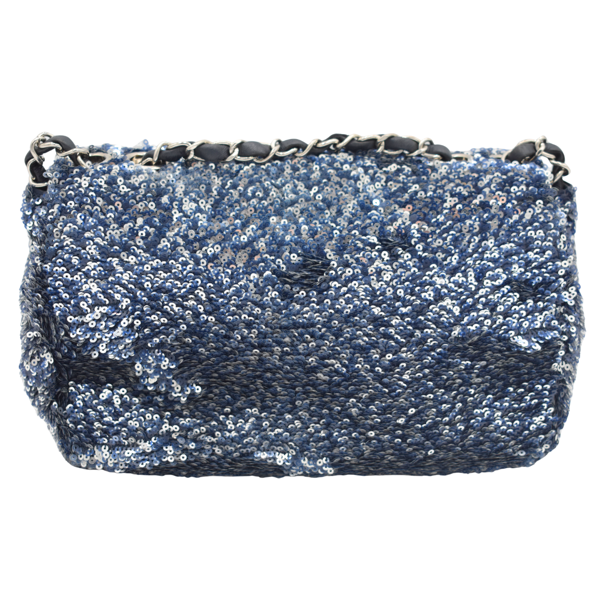 Blue/Silver Sequin Single Flap