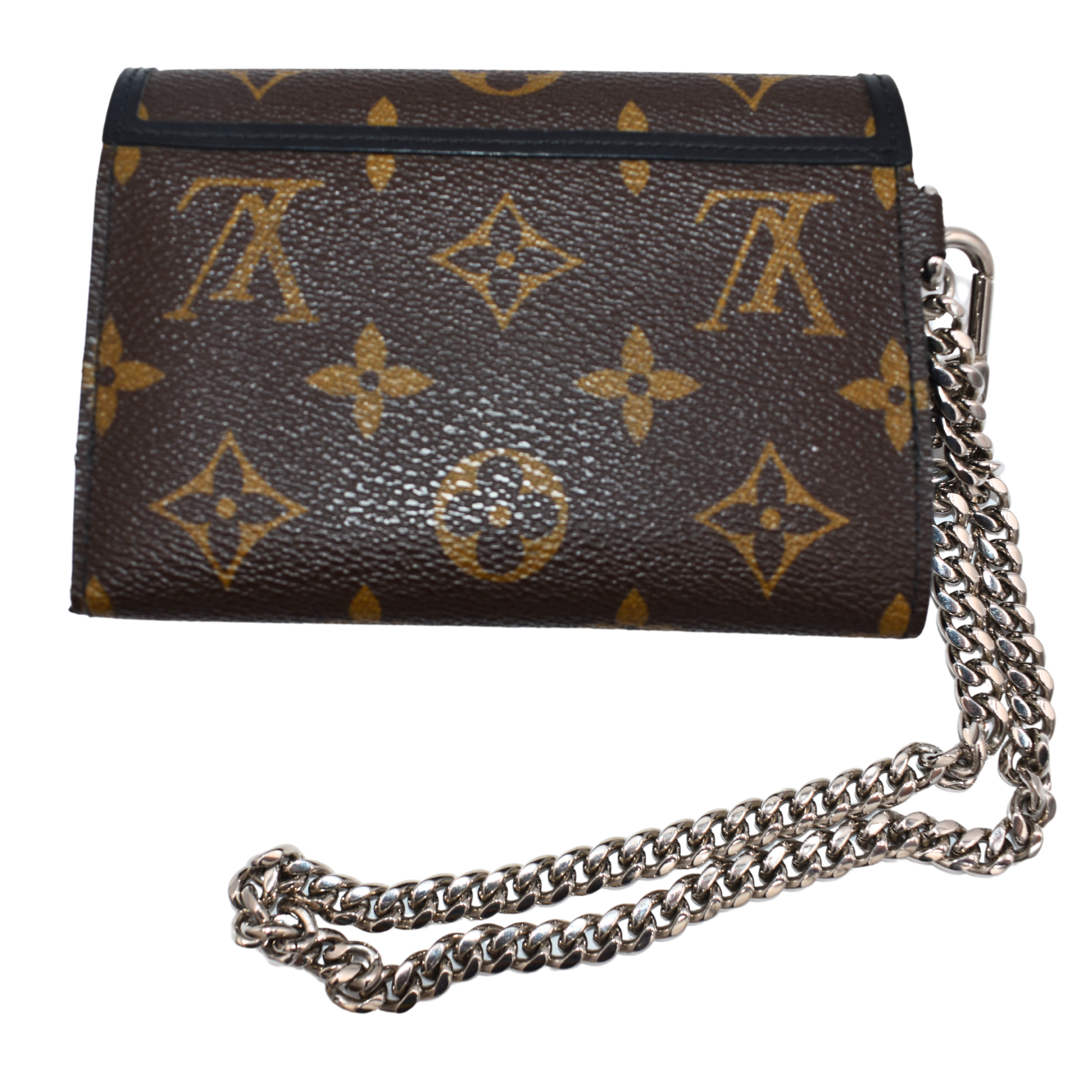 Monogram Canvas Portfolio Trifold Chain Wallet