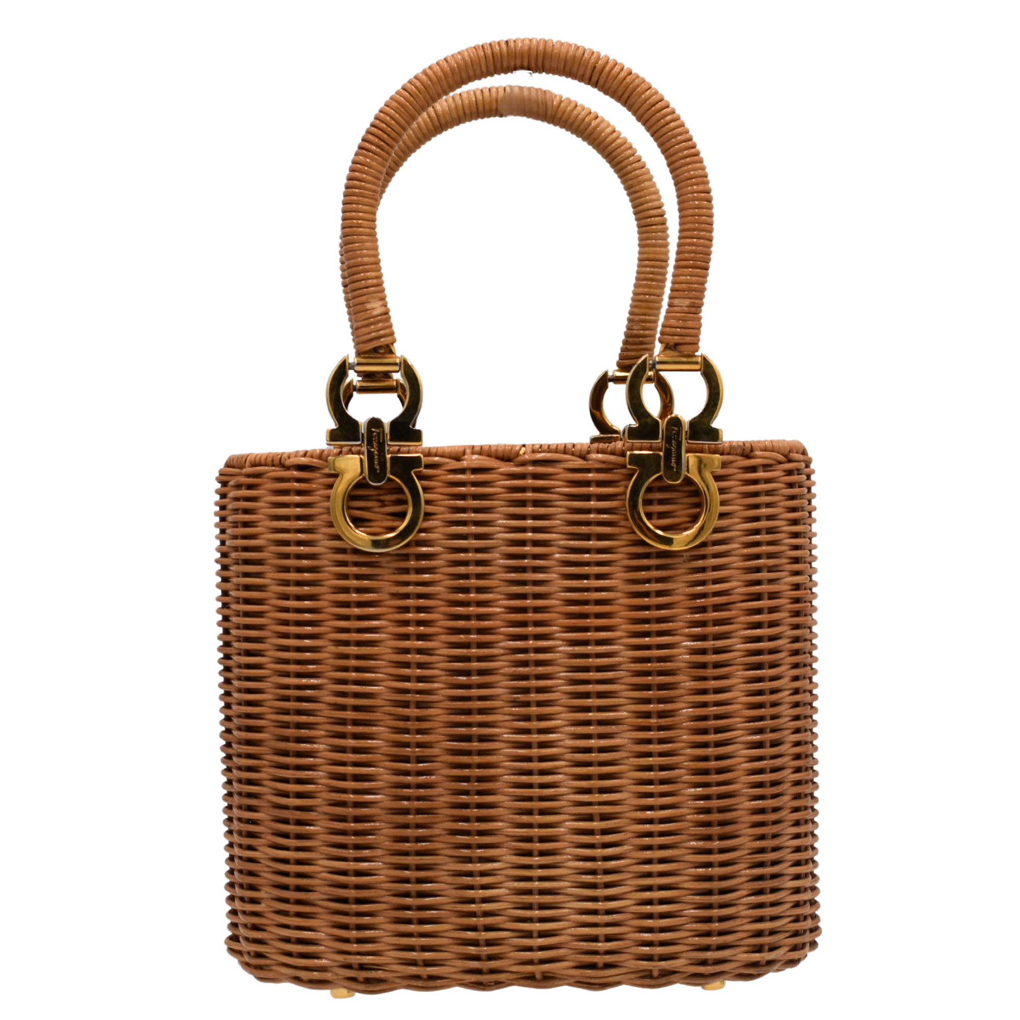 Rattan Top Handle Bag