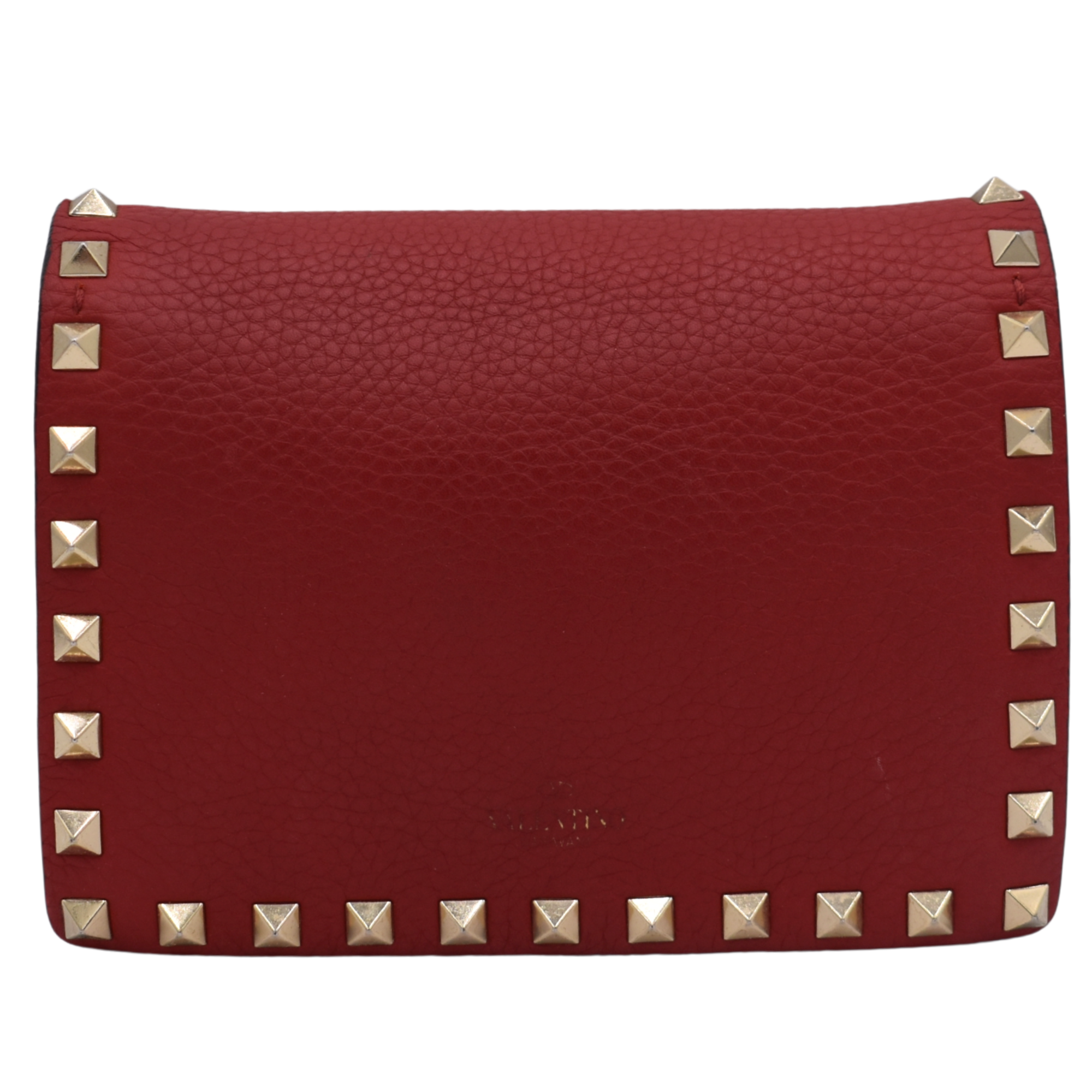 Red Rockstud Wallet on Chain