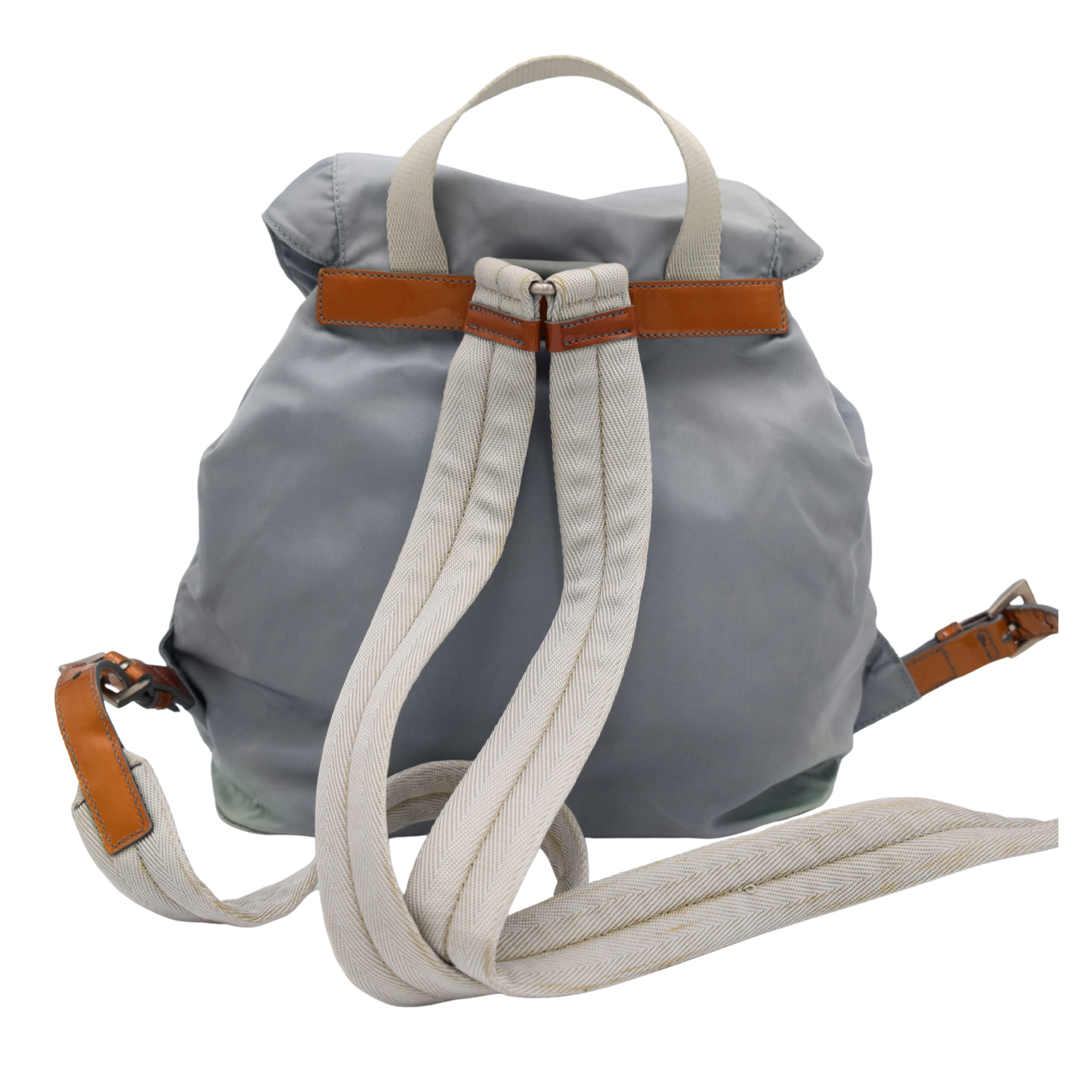 Nylon Light Blue Backpack