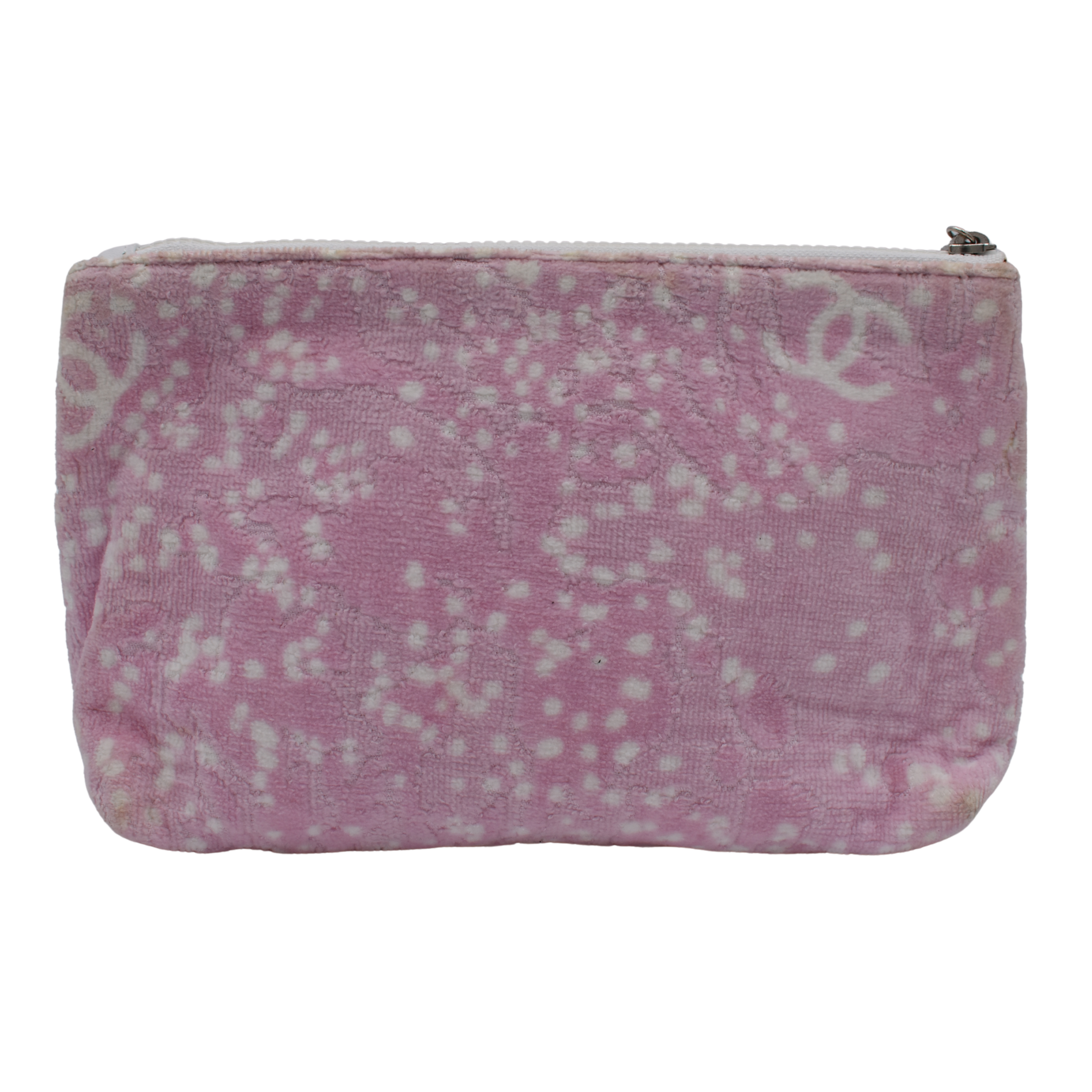 Pile Fabric Pink Pouch