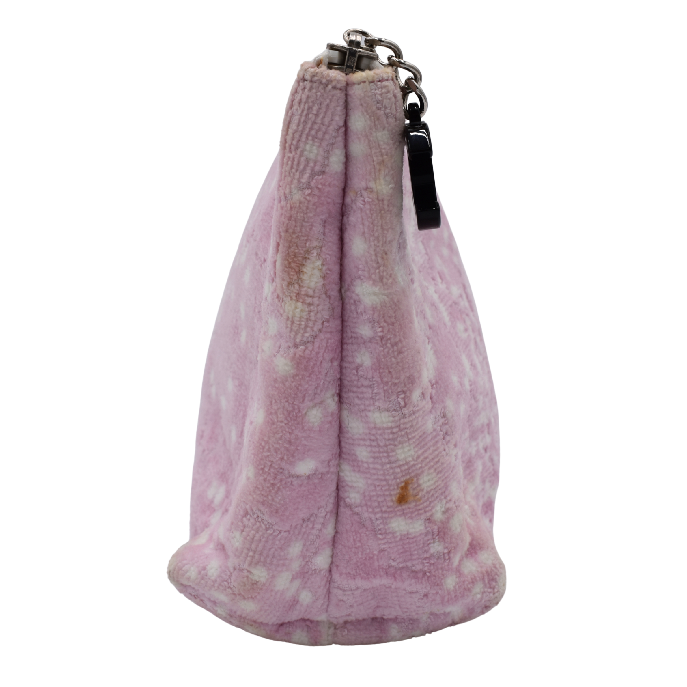 Pile Fabric Pink Pouch