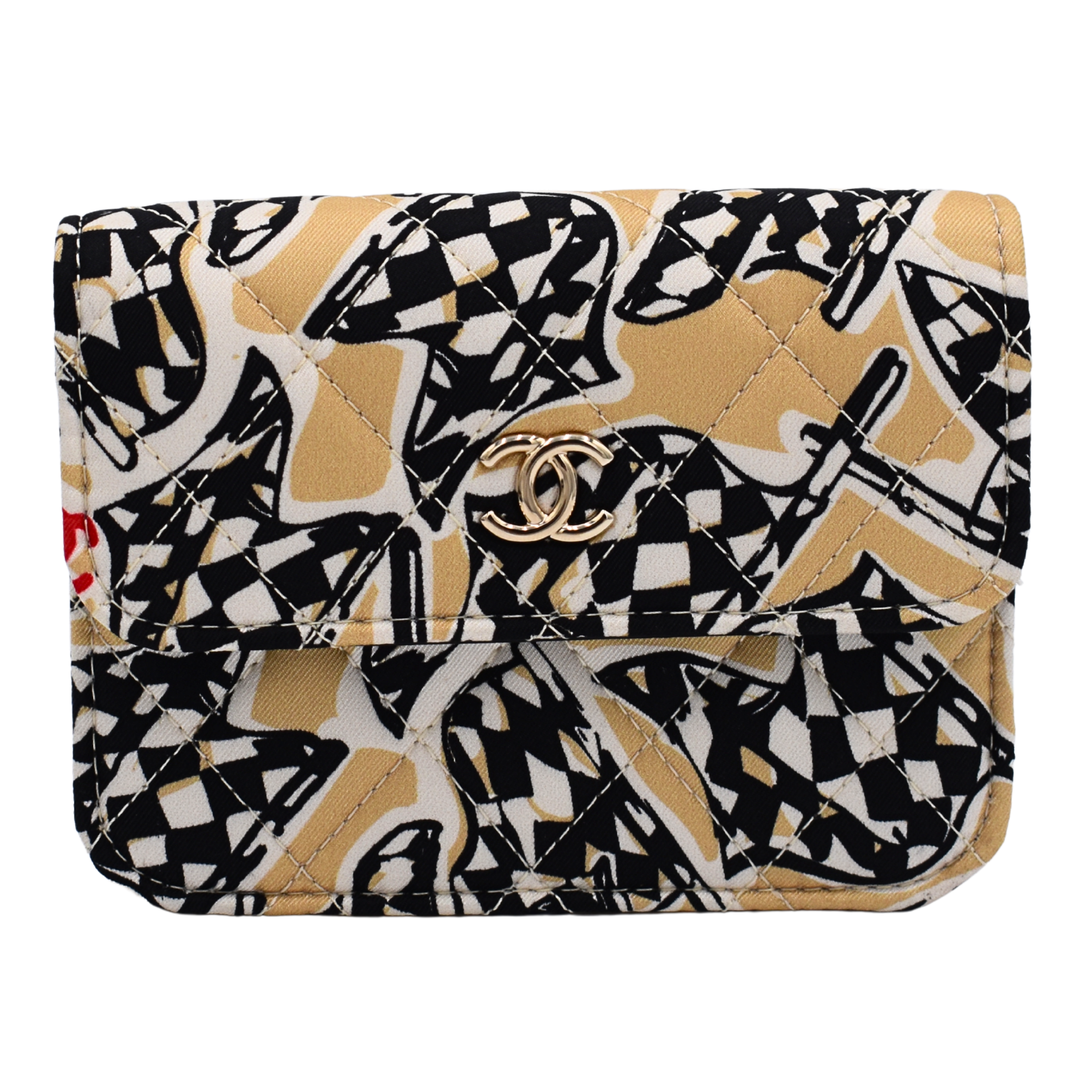 Check Flag Printed Mini Bag on Chain