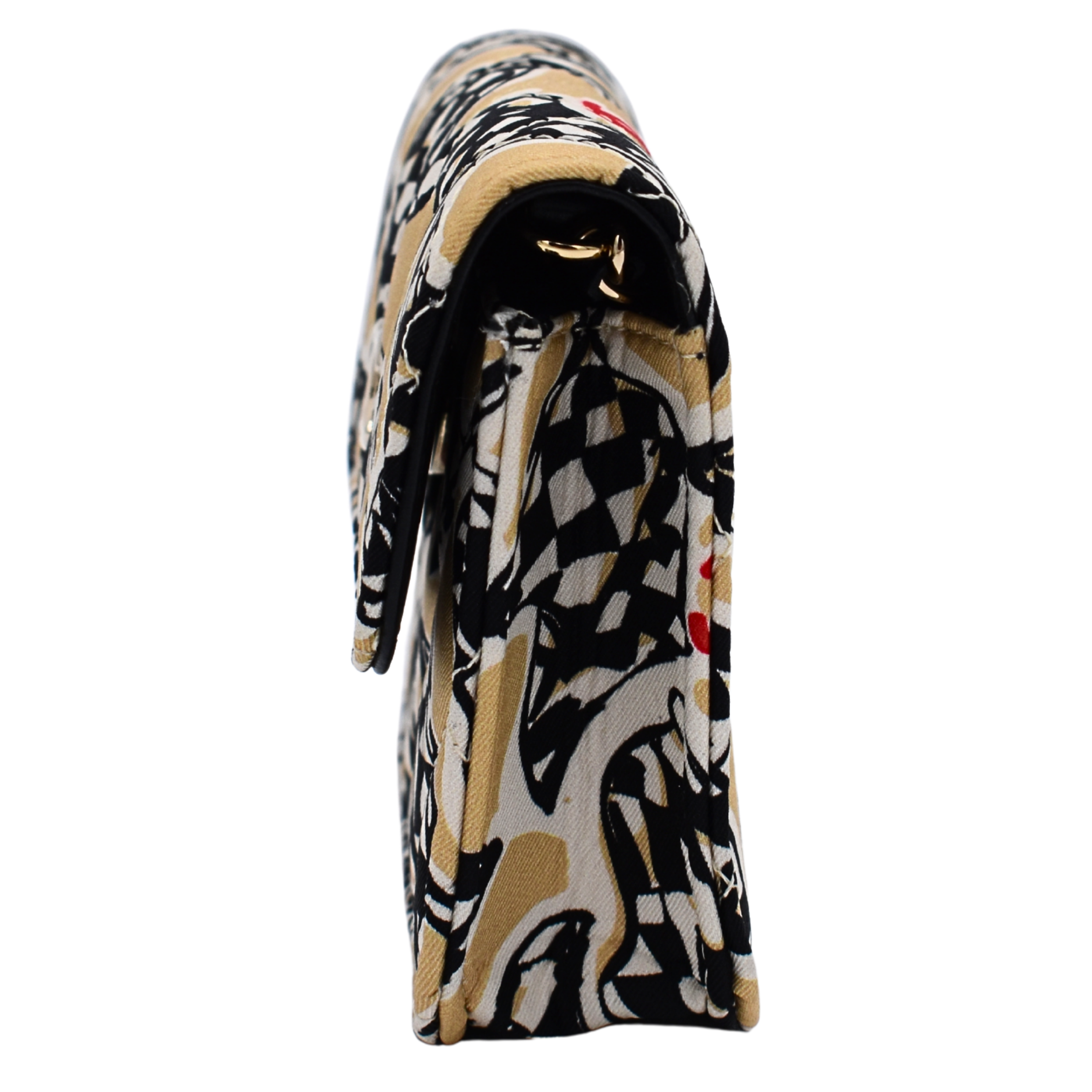 Check Flag Printed Mini Bag on Chain