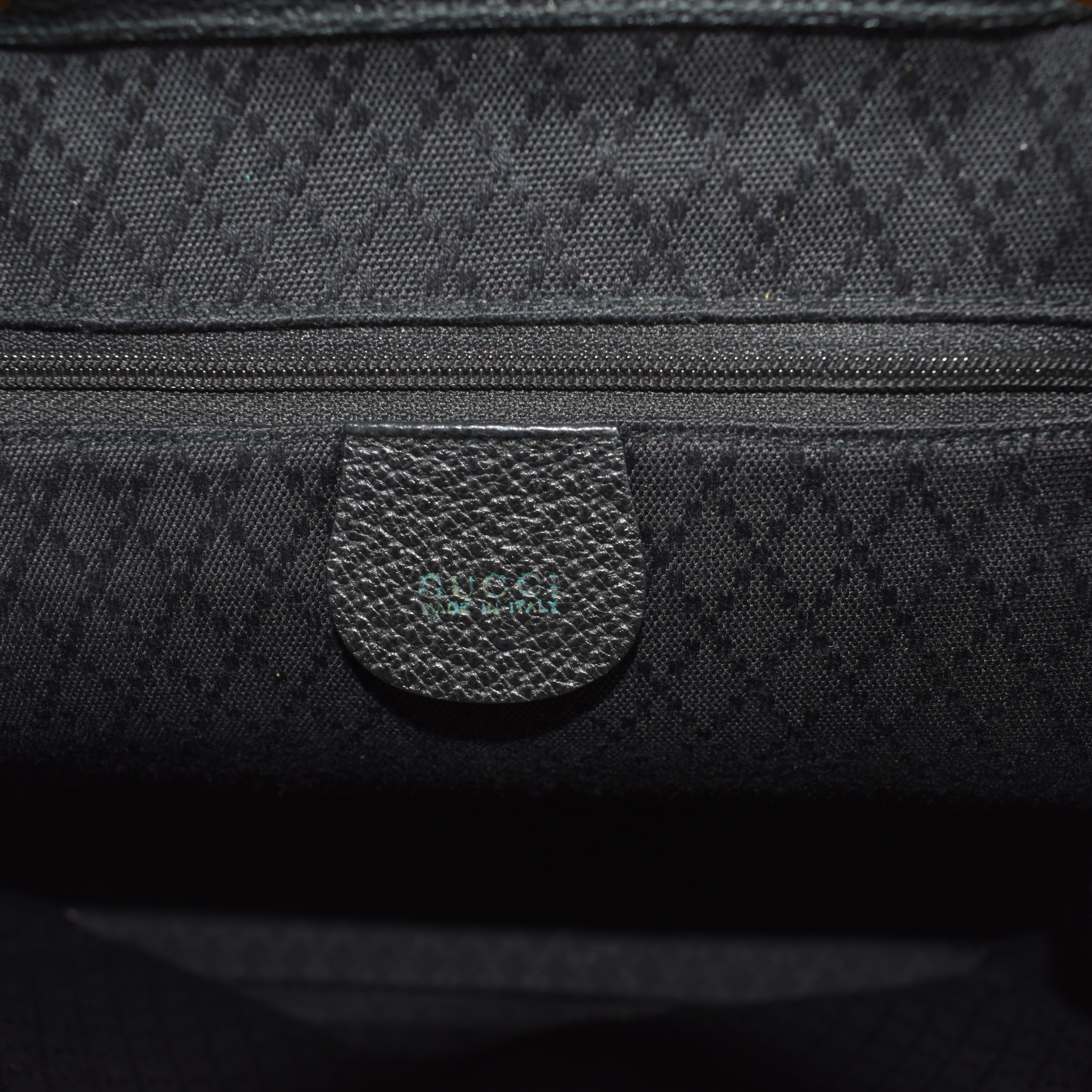 Bamboo Black Suede Backpack
