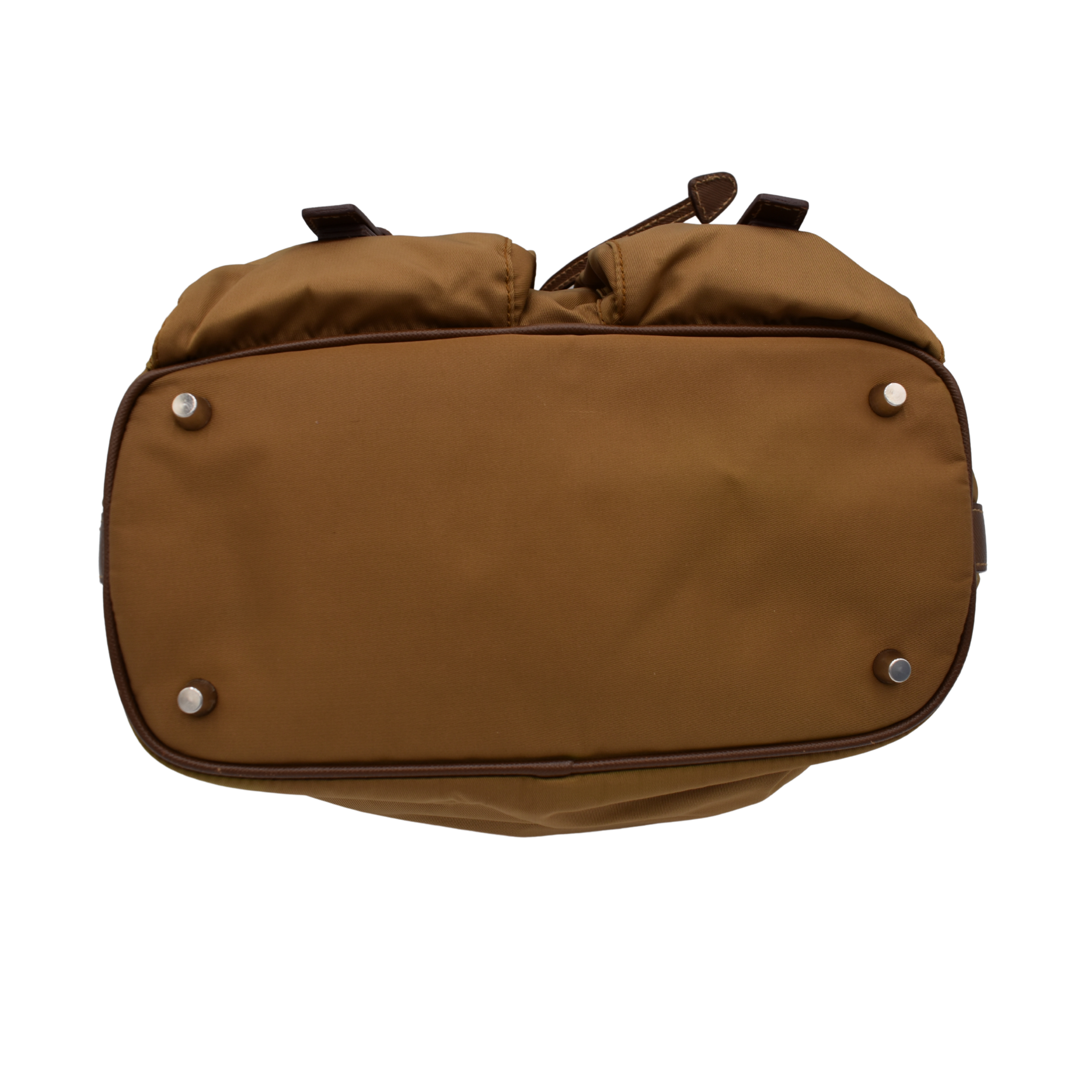 Nylon Brown Backpack