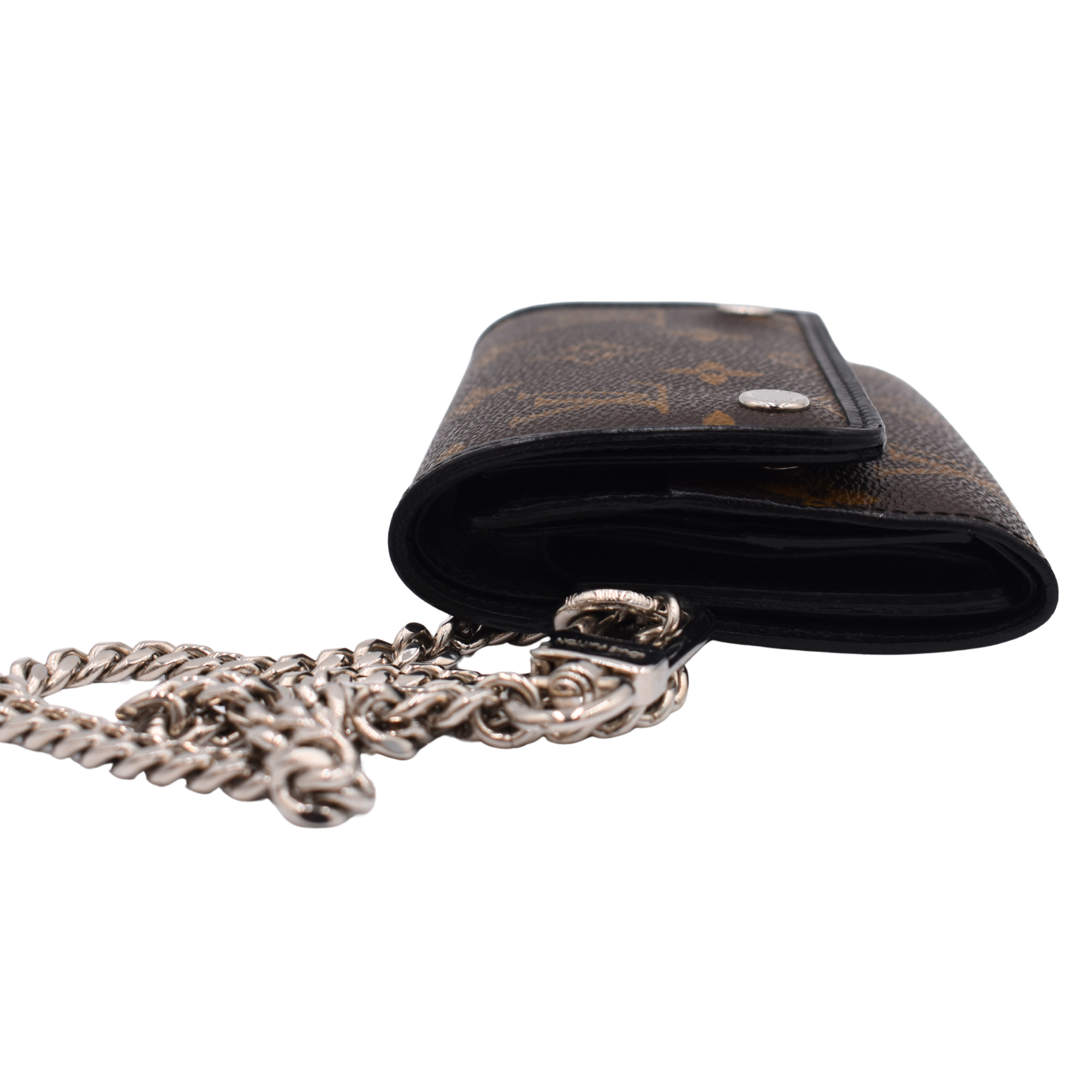 Monogram Canvas Portfolio Trifold Chain Wallet