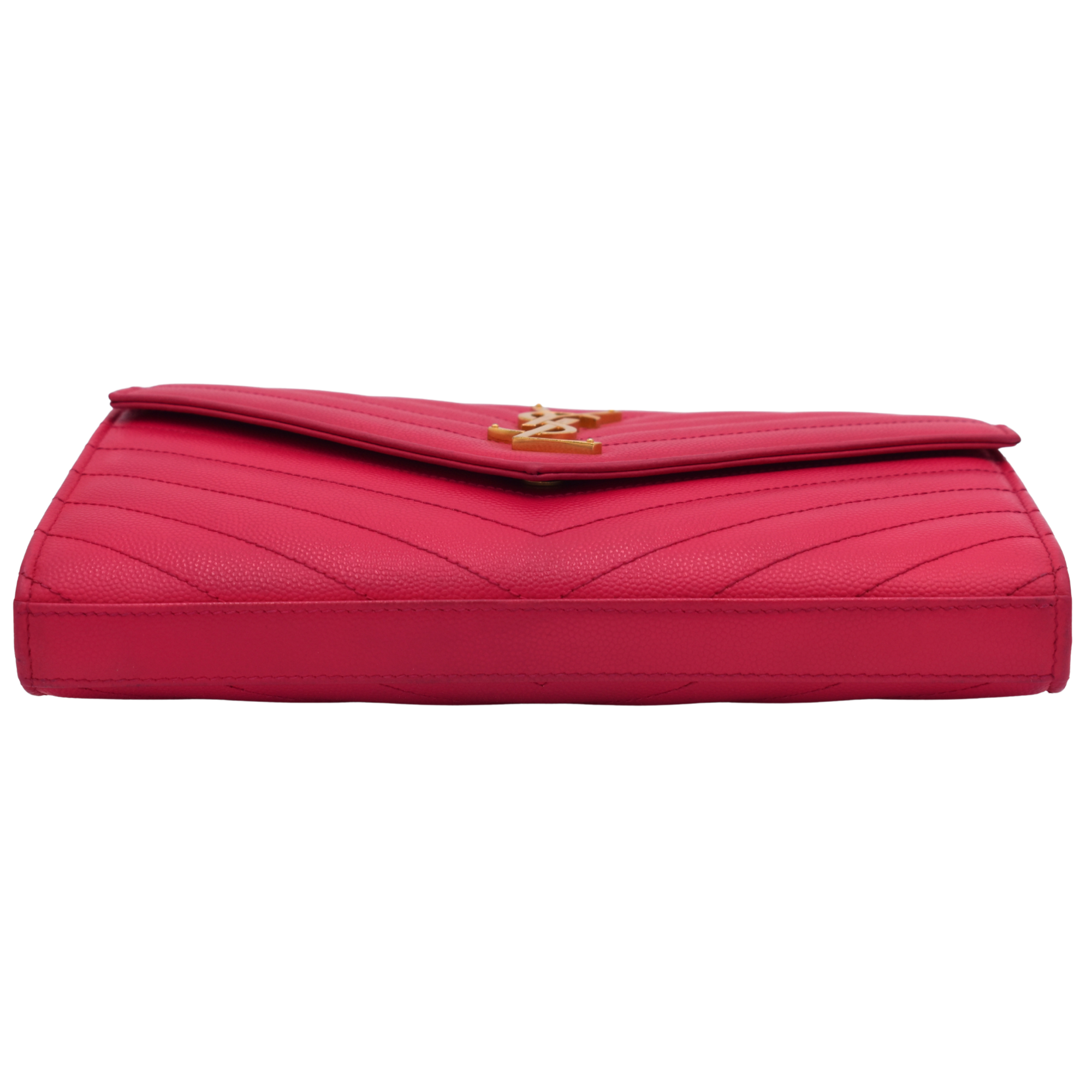 Pink Cassandre Chevron Wallet on Chain