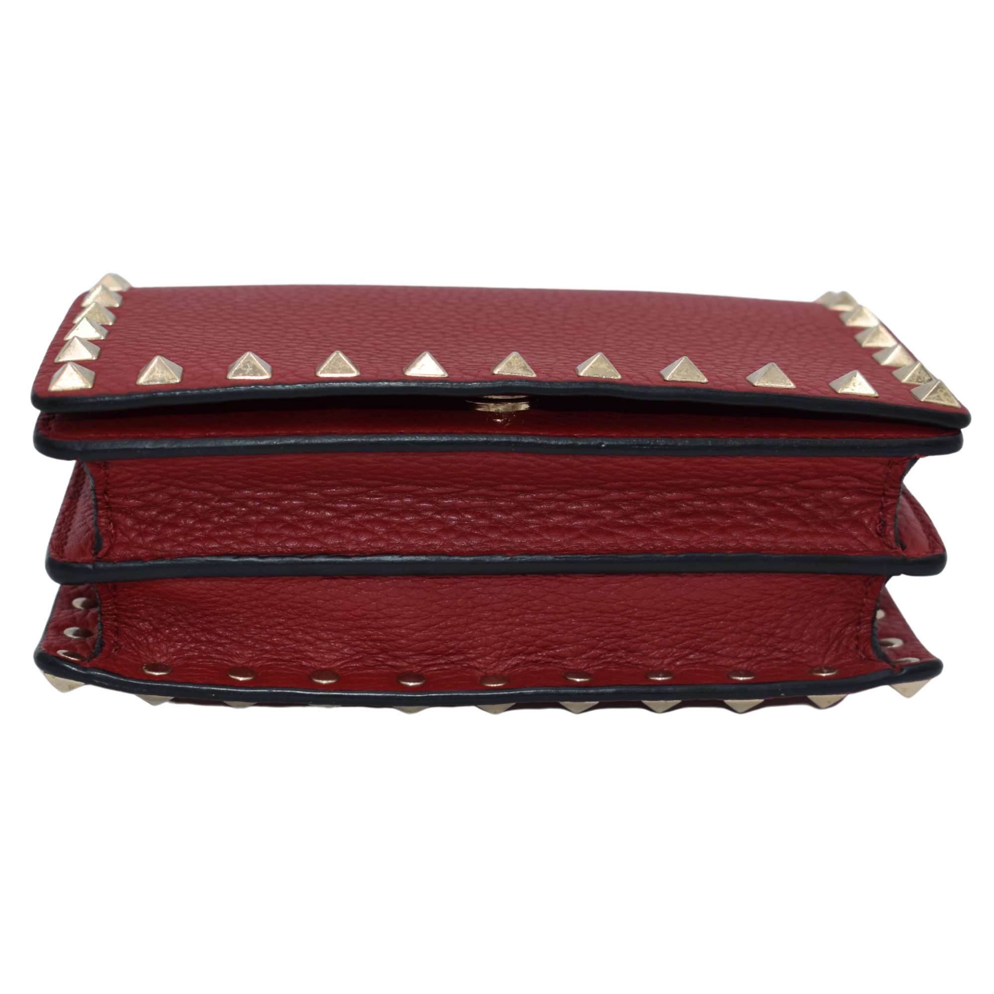 Red Rockstud Wallet on Chain