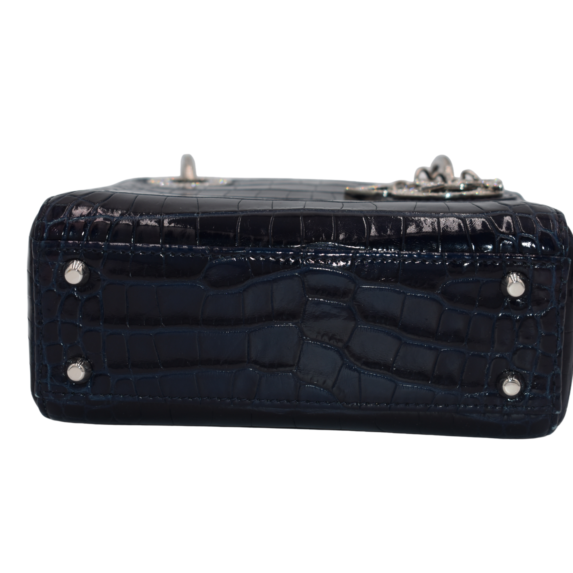 Navy Alligator Lady Dior with Crystals