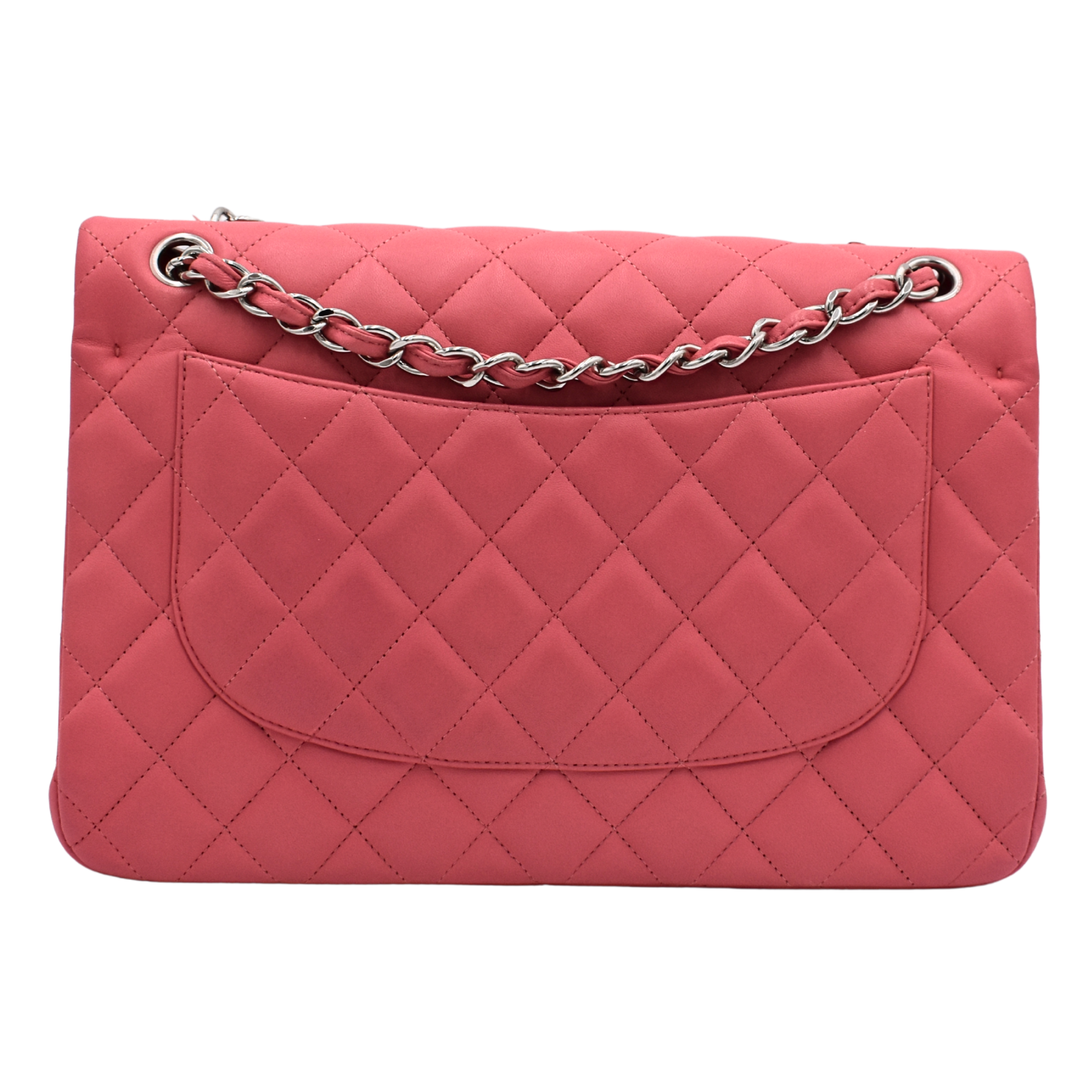 Jumbo Lambskin Pink Double Flap