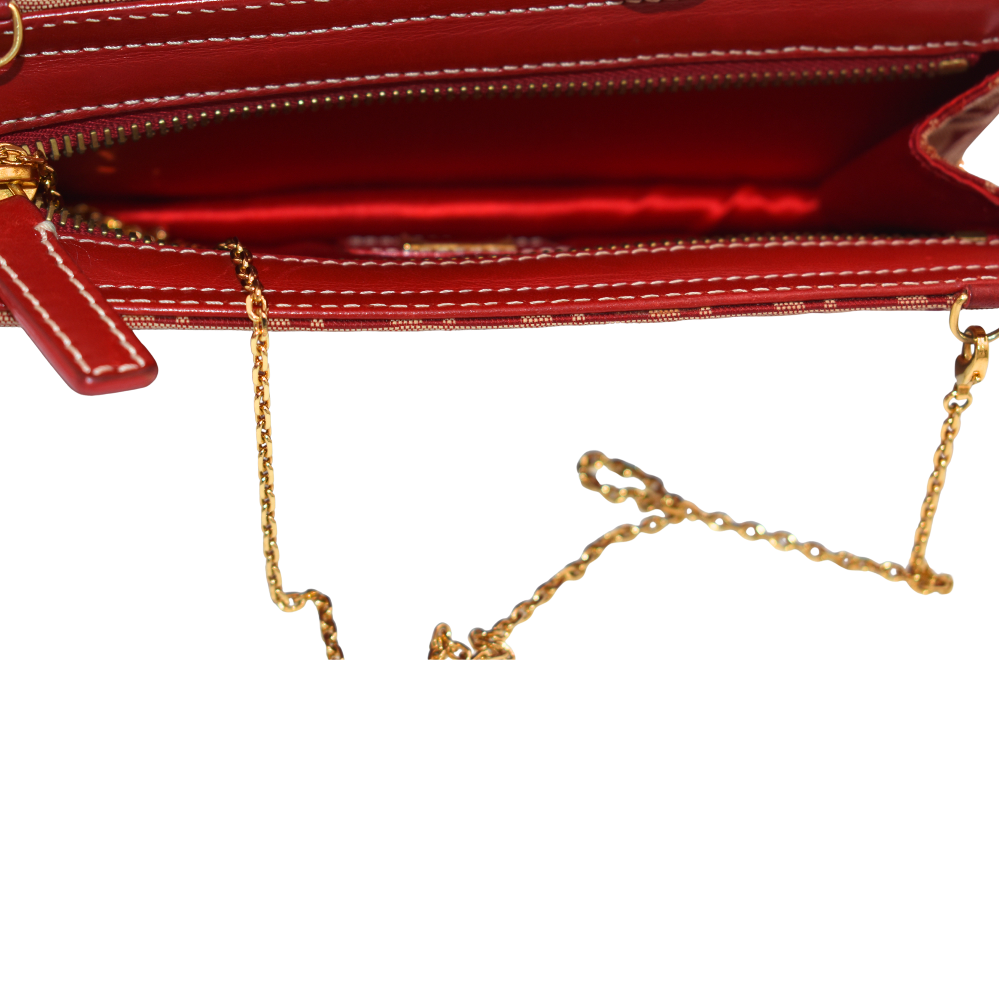 Red Zucchino Canvas Pouch on Chain