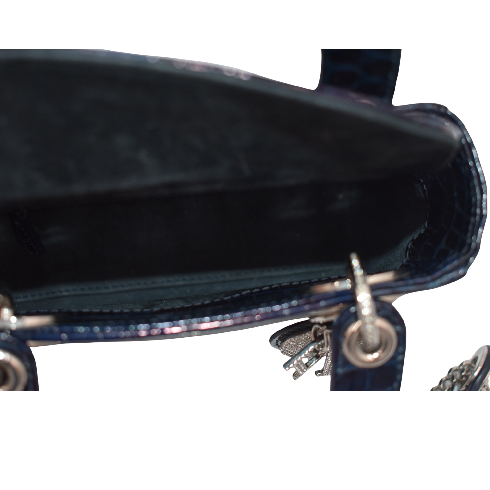 Navy Alligator Lady Dior with Crystals