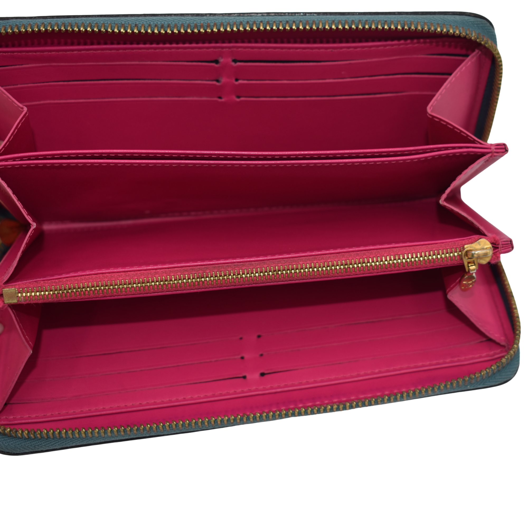 Metallic Vernis Blue/Pink Zippy Wallet