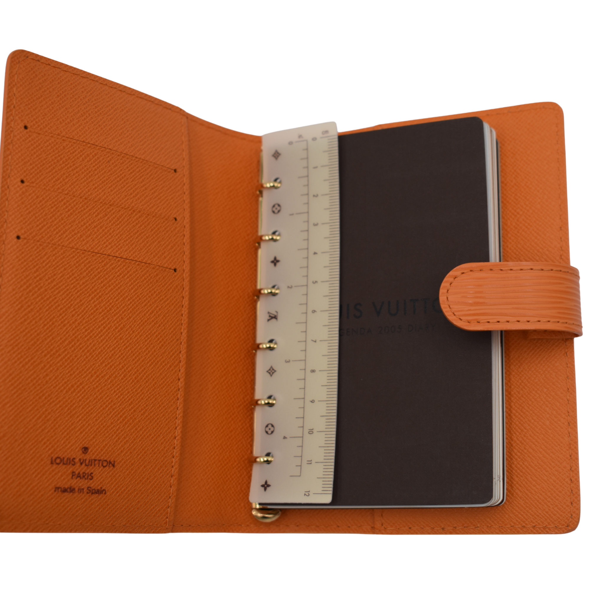 Orange Epi Leather Planner