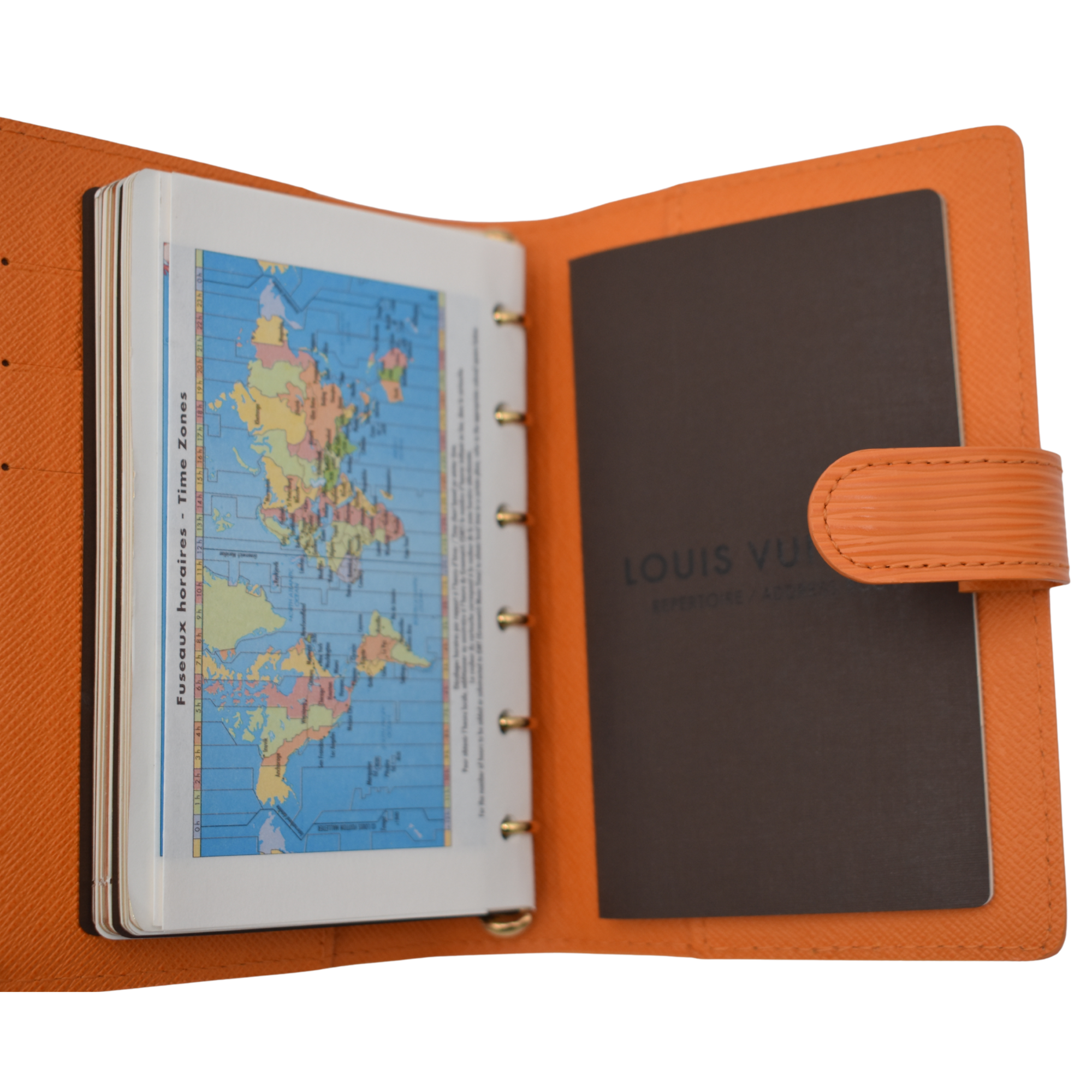 Orange Epi Leather Planner