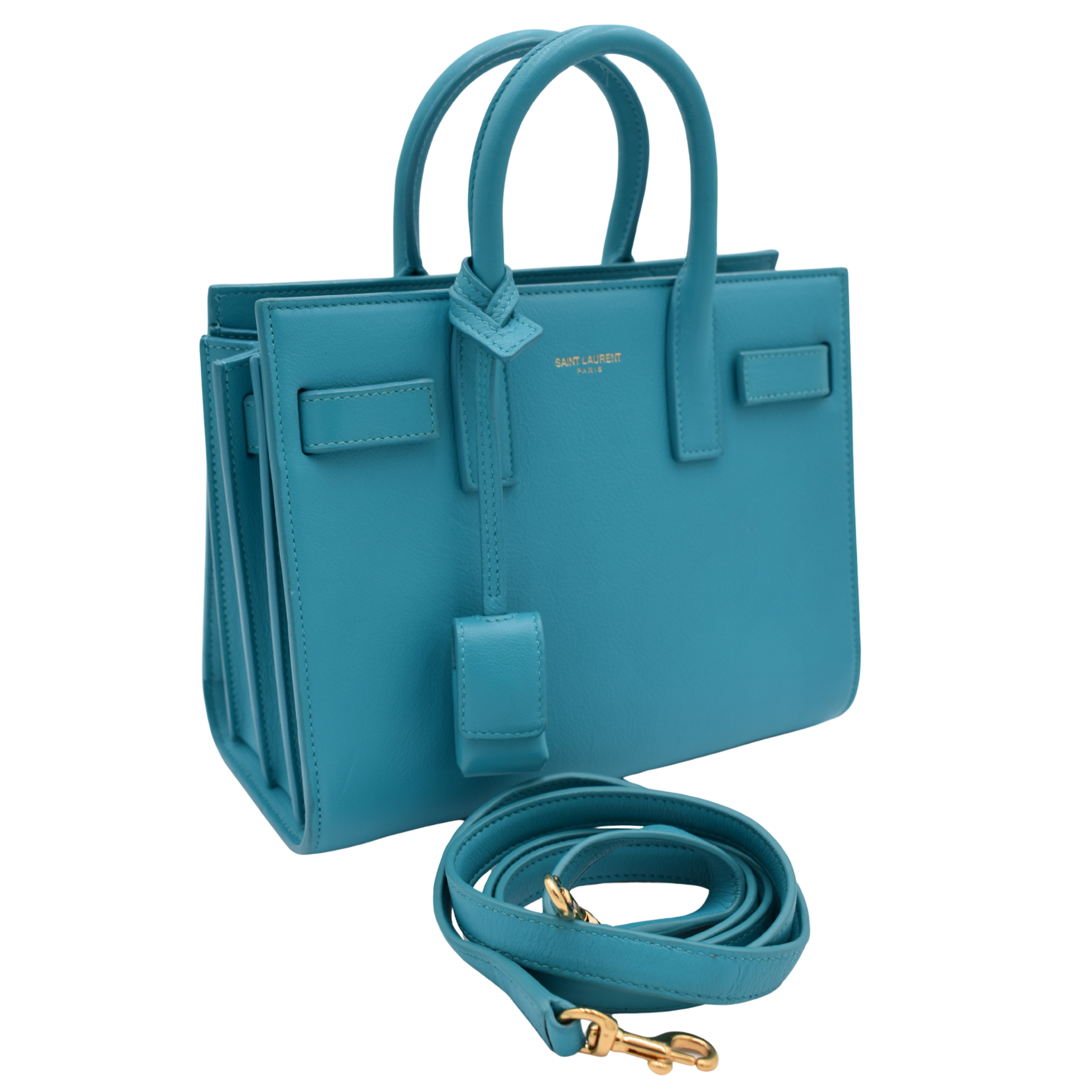 Turqoise Nano Sac Du Jour Tote