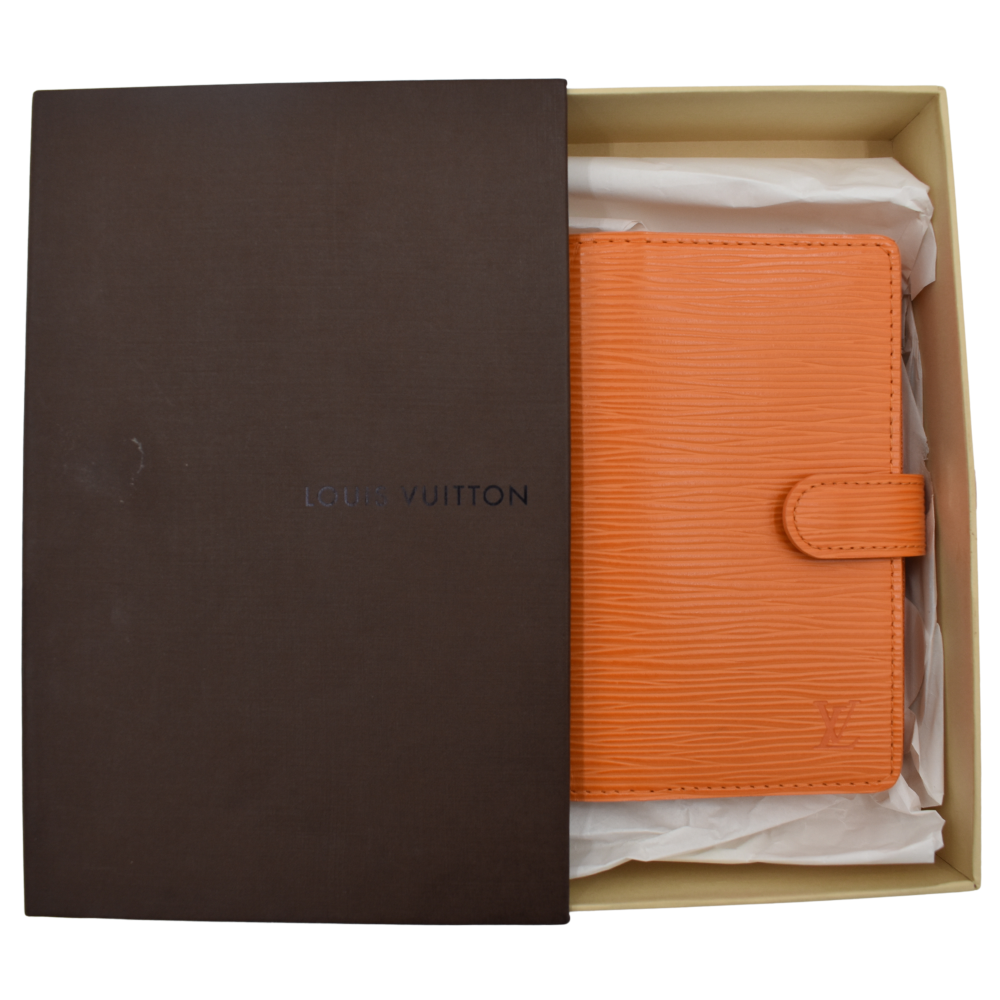 Orange Epi Leather Planner