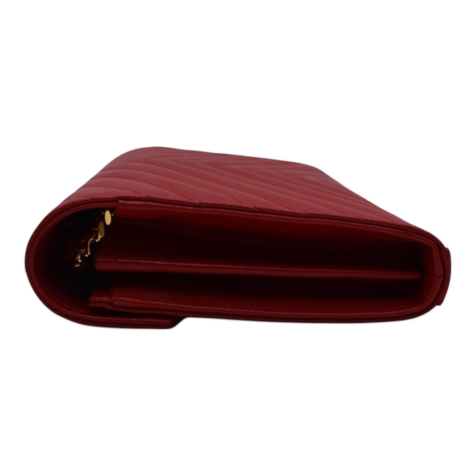 Cassandre Chevron Wallet on Chain Red