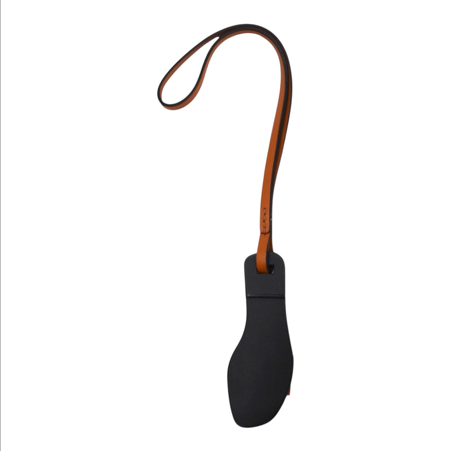 Soldi Oran Charm Red leather wrist strap with black accent